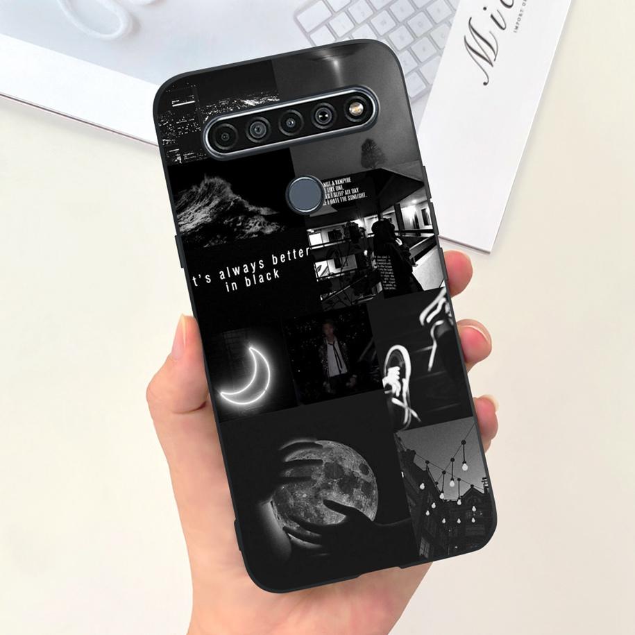 For LG K61 Case LMQ630EAW LM-Q630 Fashion Flower Soft Coque Phone Cases For LG K61 2020 K 61 Silicone Back Cover For LGK61 Funda