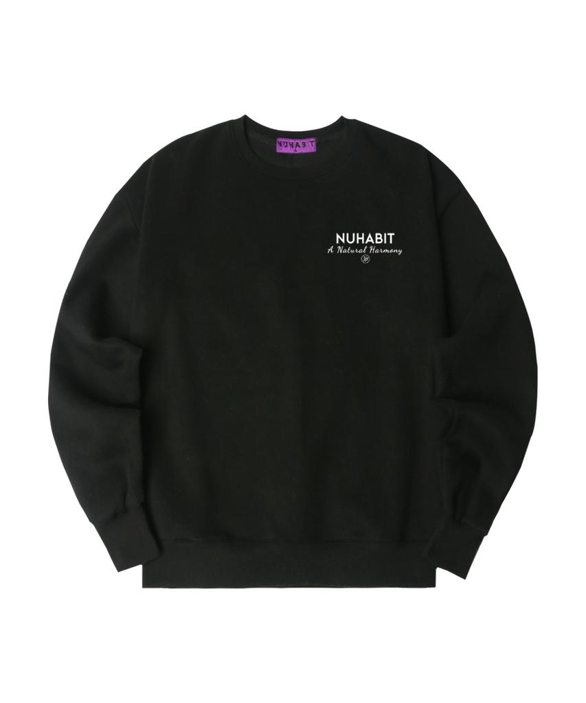 NUHABIT N/H Harmony Its Mine Oversized Fleece-Lined Sweatshirt_Black (Gom4-4Nh1192)