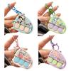 Keychain Pendant Cartoon Mini Piano Recorder Design Stress Relief Toy with Decompression Rebound Button Portable Key Chain