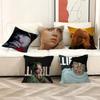 B-Billies Singer E-Eilishs Lucky Dragon Pillow Cover Sofa Cushion Cover Home Room Decoration Children Gift