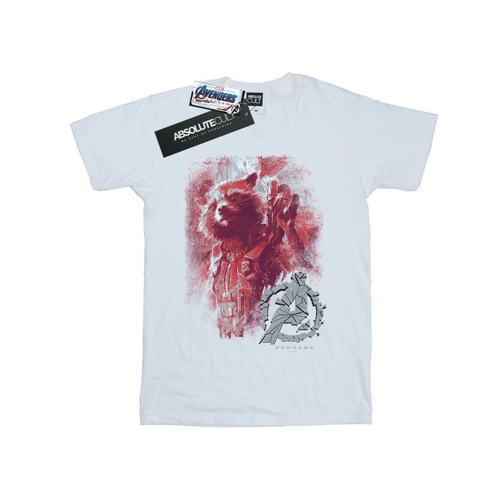 Marvel Mens Avengers Endgame Rocket Brushed T-Shirt