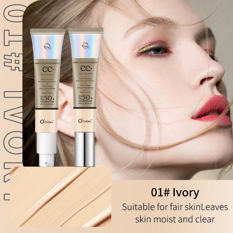 O'CHEAL Correcteur hydratant Crème de base hydratante Fond de teint fixateur Éclaircissant Ne décolle pas le maquillage Pré-maquillage Isolation du lait CC Crème