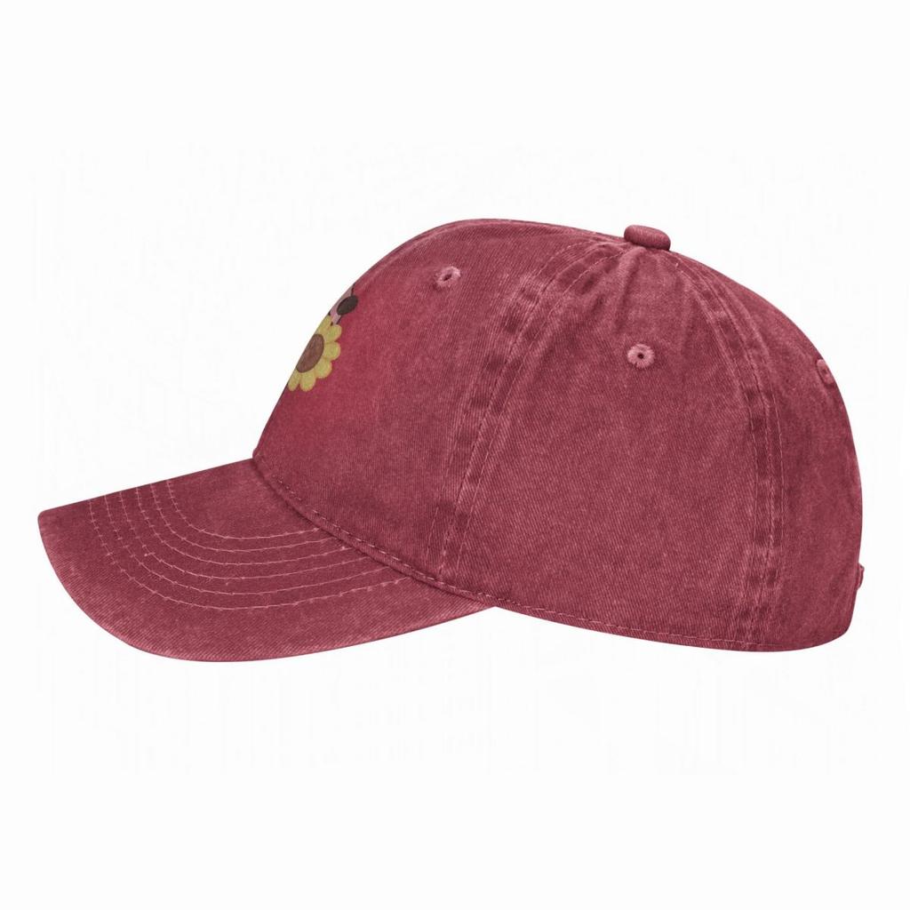 Washed Men's Baseball Cap Sunflower Bubu Loves Flowers Trucker Snapback Caps Dad Hat Milk and Mocha Bubu Dudu Golf Hats