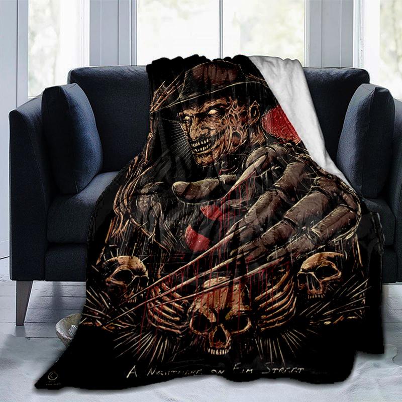 A Nightmare On Elm Street Freddy Krueger Poster PrintPrint Blanket, Soft Blanket For Sofa Office Bed And Travelling Daughter Birthday Gift E