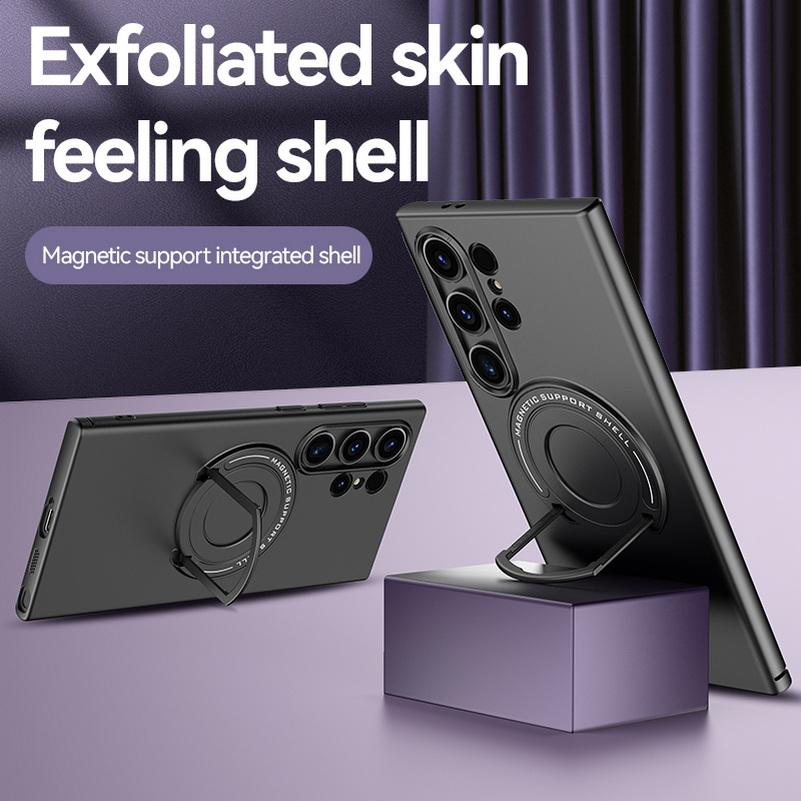 Met Metaal Sterke Magnetische Absorptie Hoesje Voor Samsung S24 Ultra S23 + S23 Plus S24 + Galaxy S24 Mat Autohouder Beschermhoes