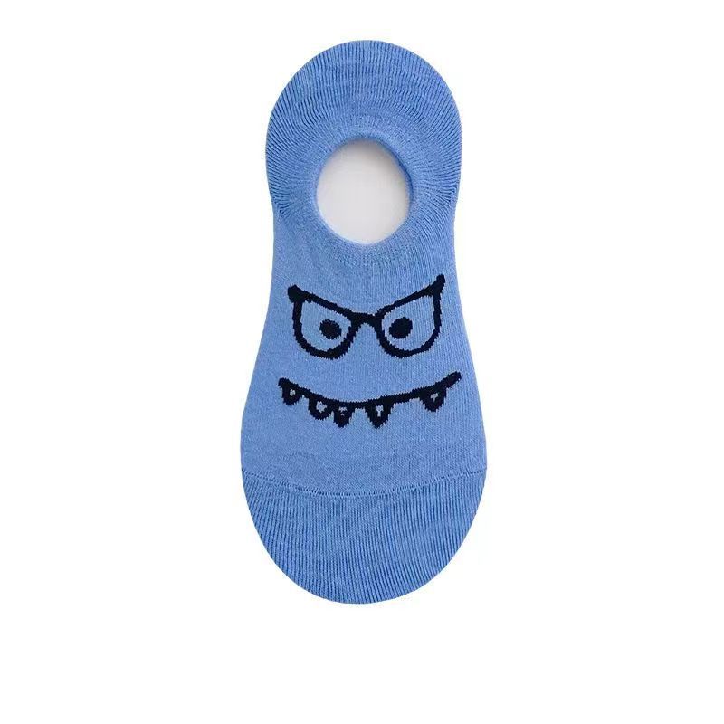 5 Pairs Women Funny Cartoon Socks Slippers Set Female Girls Spring Summer Breathable Students Short Ankle Socks Set For Women