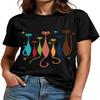 Grafik-T-Shirts für Damen Niedliches Lustiges Tier-Grafik-T-Shirt Teenager-Mädchen Sommer Kurzarm Lässige Oberteile Trendig