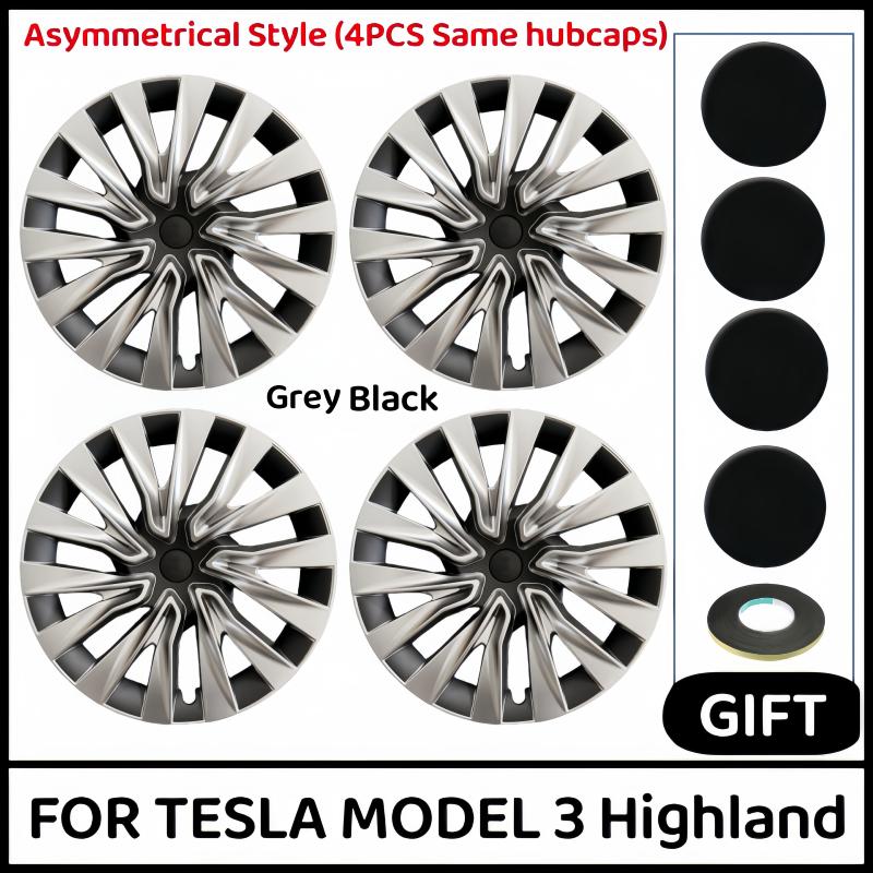 4 STUKS 18 Inch Wieldeksels Voor Tesla Model 3 Highland Versie 2024 Performance Vervanging Wieldeksel Volledige Velg Cover Accessoires