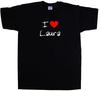 I Love Heart Laura T-Shirt