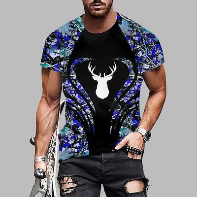 Nové letní pánské módní tričko s potiskem osobnosti Milu Deer pánské tričko top