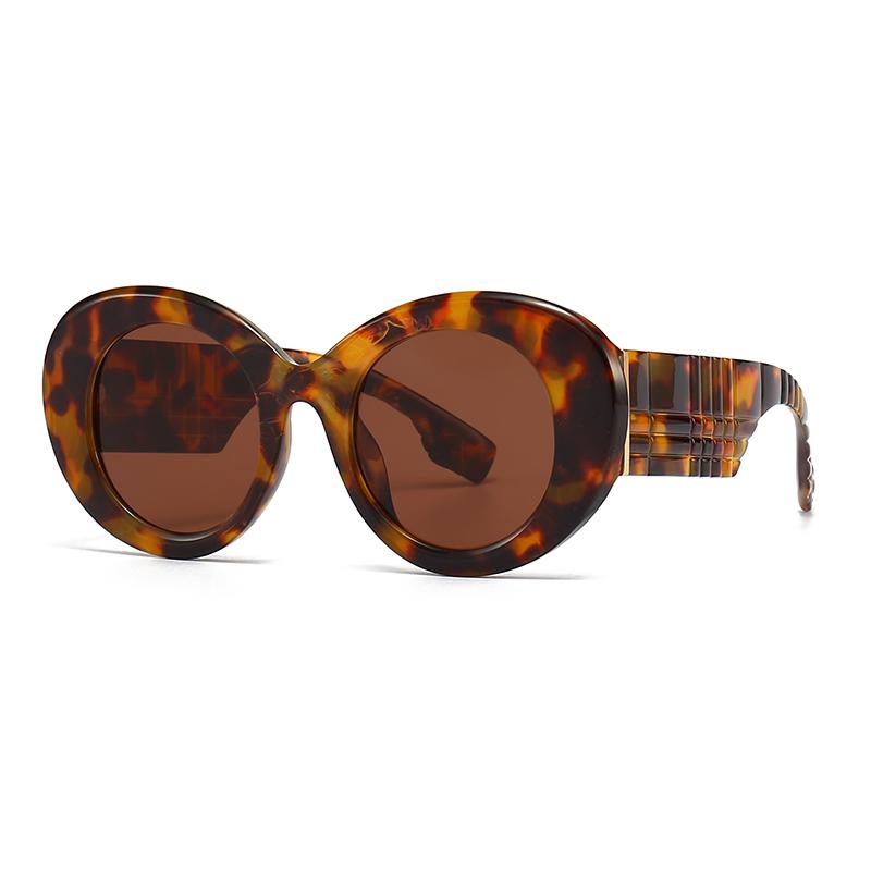 Large Frame Round European American Street Style Ins Colorful Sunglasses Trendy Retro Catwalk Fashion Eyewear