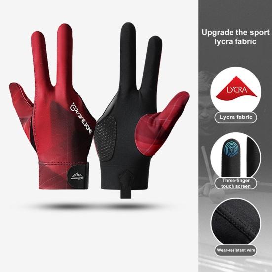 Breathable Billiards Gloves Enhanced Grip Left Right Hand Wear-resistant Anti-slip Stable Pole Billiards Gloves