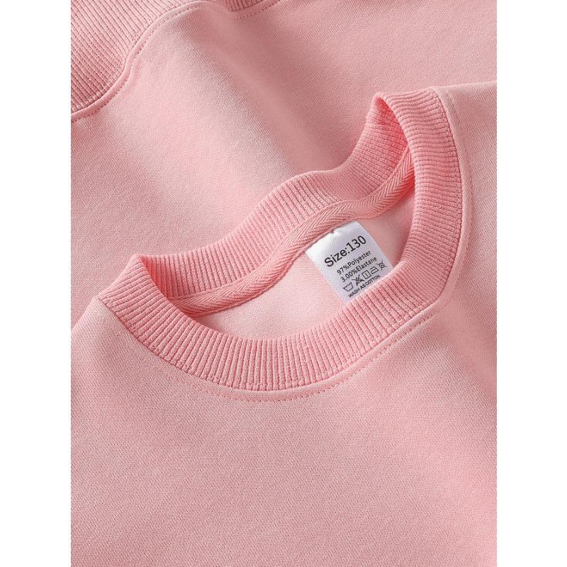 European sizes Kids' Sweatshirts, Girls' Autumn Winter Colorful Floral Seahorse Print Long Sleeve Round Neck Sweatshirt, Casual Daily Wear.