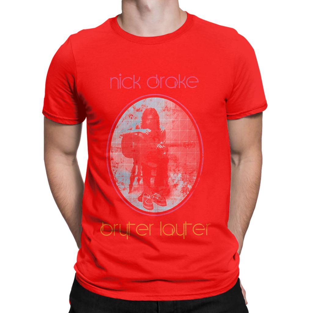 Vintage Nick Drake T-Shirts Unisex Rundhals Baumwoll-T-Shirts Kurzarm-Tees Geburtstagsgeschenk Kleidung