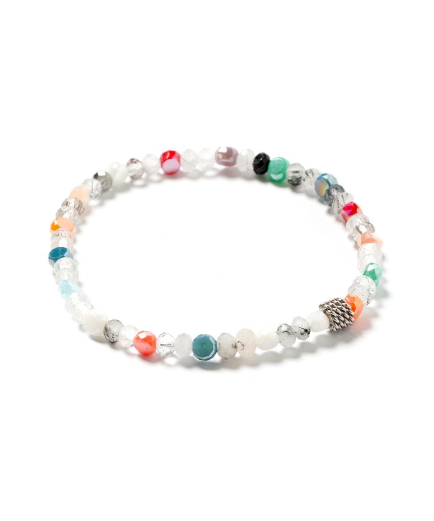 Polalita Multi Pastel Stone Bracelet (Plt-Br-047_Wt)