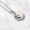 Used TASAKI Pearl Necklace 925 Silver Engraved Women's R8326