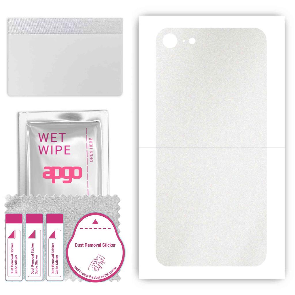 apgo Protective Skin Sticker for the Back Compatible with Apple iPhone 7, Wrap Film, Foil, Vinyl - Pattern Matte Transparent