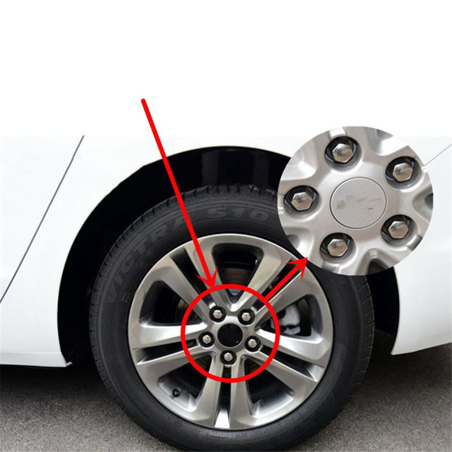 20Pcs Universal M12 X1.5 Racing Car Modified Red Wheel Screws Anti-Theft Nuts Screw