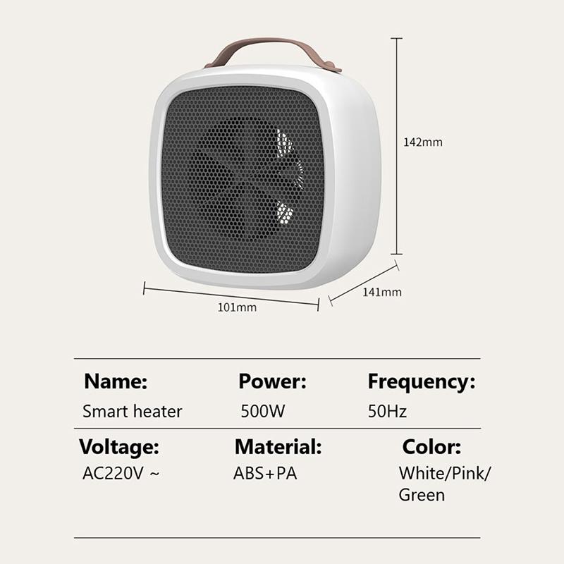 500W Mini Electric Heater For Home Desktop Household Energy Saving Quick Heating Warmers Bedroom Office Hot Air Heating Machine