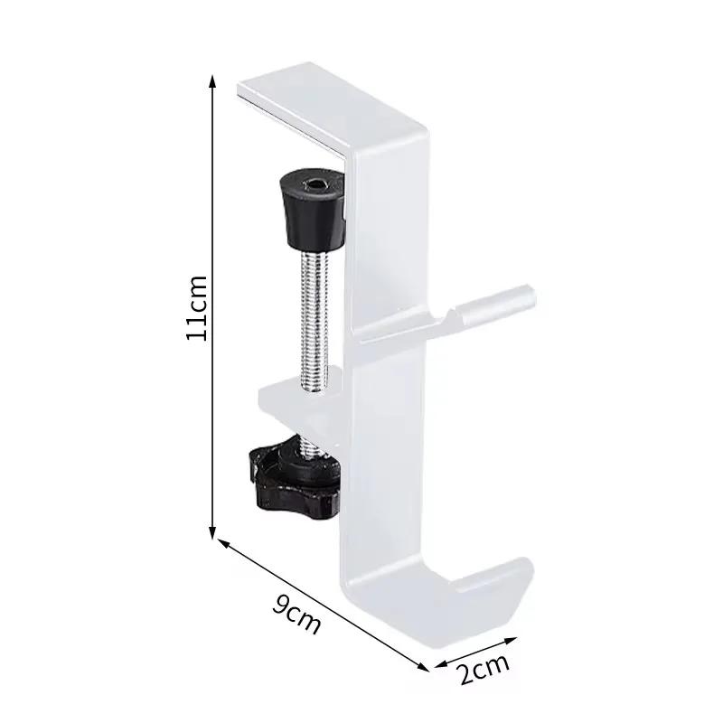 1PC Verstellbarer Haken für die Schreibtischkante, Gaming-Headset, Schreibtischaufhänger, Rucksack-Aufbewahrung, Hängehakenhalter, stanzfreier Home-Office-Organizer