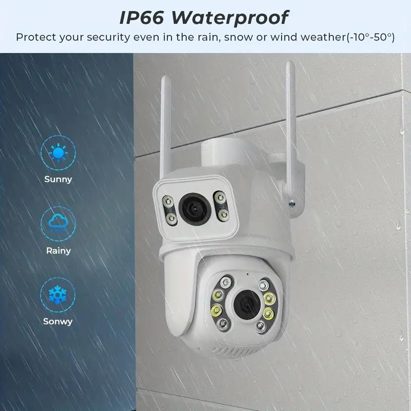 ICSEE 8MP 4K Dual Lens WIFI PTZ IP Security  Camera Real Time Dual Screen Ai Auto Tracking Body Detection Outdoor Waterproof CCTV Video Surveillance