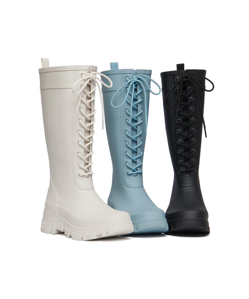 Rockfish Weatherwear Platform Laceup Rain Boots Long - 3 Colors