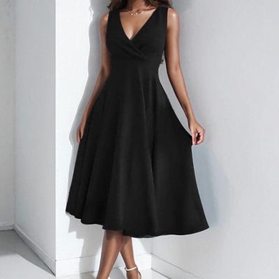 Haine Noi pentru Femei Temperament Elegant Fără Mâneci Modă Casual Rochie de Seară Rochie Femei