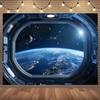 Space Window Cosmic Tapestry: Stellar VistasWall Decoration Background Cloth, Bedroom Room Home Decoration