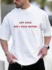 Vintage Style Text Print Graphic Tee Funny Slogan Crewneck Casual Unisex T-Top