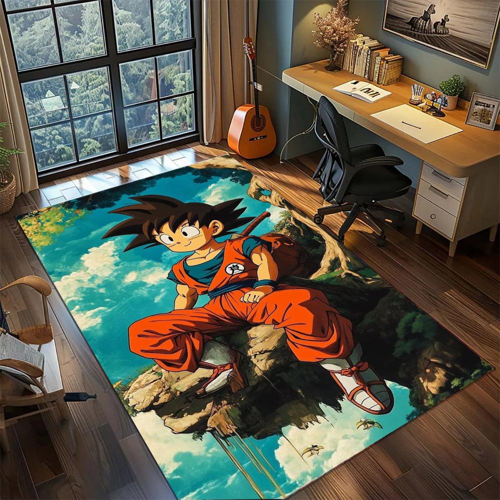 Goku Rug Bedroom Essential Decor, Non Slip Washable Large Area Carpet Floor Mat Gamer Room.-TING