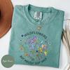 Vintage Gepresste Blumen Hemd Comfort Colors®, Geschenk für Gärtner Boho Cottagecore T-Shirt Botanisches Florales Tee Wildblumen Hemd