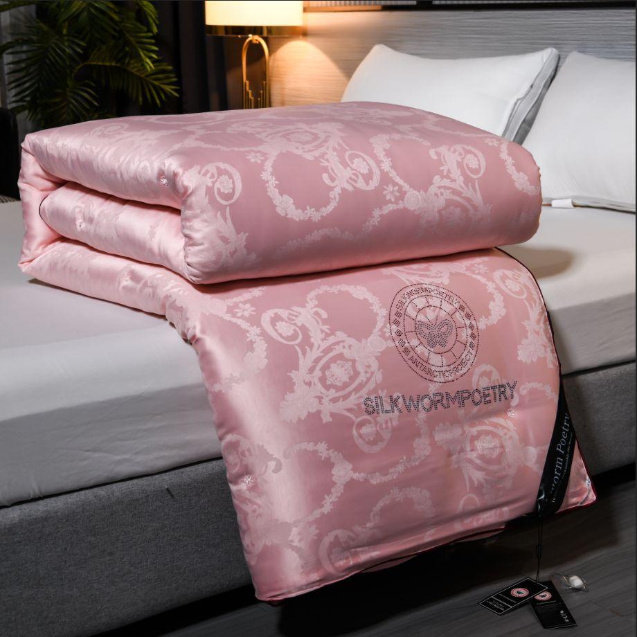 100% Mulberry Silk Quilt Four Seasons Quilt Warm Air Conditioner Comforter Spring Autumn Quilt Double Silk Quilt Winter Blanket