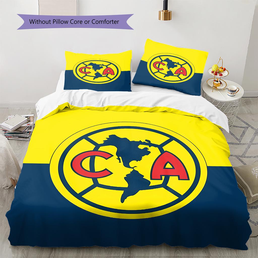 America Football Club Pattern Bedding,Quilt Set Quilt Cover Pillowcase Home Birthday Gift (1 * duvet cover + 2 * pillowcase, without core)