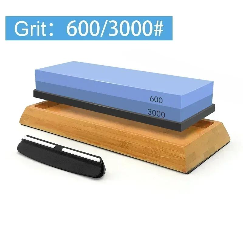 1-7 Stuks Slijpsteen Mesenslijper Korrelgrootte 240-8000# Wetsteen Professionele Slijpsteen Set Houten Basis Hoekgeleider Polijstset