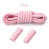 1Pair Round Elastic Laces Without Ties Metal Buckle Shoelace Sneakers Canvas Shoes No Tie Shoelaces Kids Adult Shoe Accessories