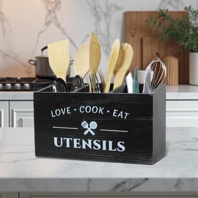 Cooking Spatulas Organizer Tools Storage Spoon Fork Drying Rack Retro Farmhouse Kitchen