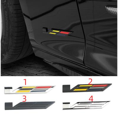 3D Modified Emblem Badge Car WTF V Logo Sticker Decals for CTS SRX BLS STS SLS Seville Escalade XT5 Auto Accessories