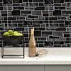 Černá pruhovaná samolepka na dlaždice Kuchyň Backsplash Olejotěsná Koupelna Vodotěsná Domácí dekorace Samolepky na stěnu Slupovací tyč Umělecká nástěnná malba