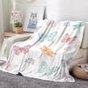 Colored Butterfly Tree Digital-printed Polyester Bedroom Velvet Flannel Cover Blanket Fleece Soft Sofa Cover Blankets for Beds