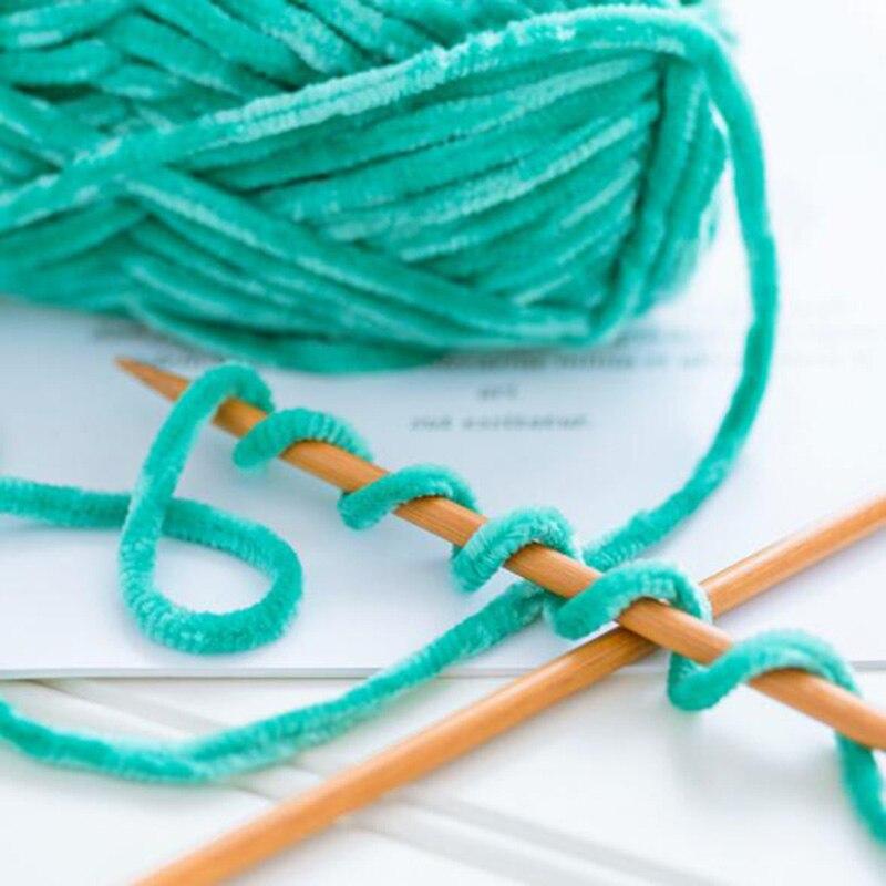 100g /ball Chenille Velvet Yarn Knitting Wool Thick Warm Crochet Knitting Yarns Cotton Baby Wool DIY Hand-Knitted Sweater 80M