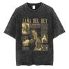 S Singer Lana Del Rey Washed TShirt Harajuku Men Women Retro ShortSleeve Fashion TShirts Oversized Cotton Tees Streetwear