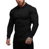 High Quality Solid Color Slim Fit Polo Shirt Men's Long Sleeve Autumn Spring Cotton Fitness Tees