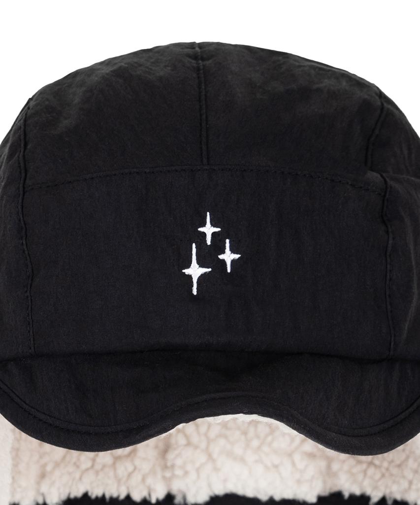 Nupeuebeullu Neb Fleece Reversible Trooper Hat (Black)