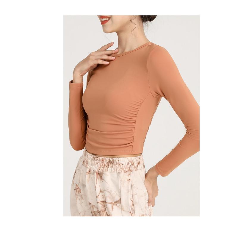 Women's Spring and Autumn Sports Long Sleeve Tight Yoga Clothing Tops