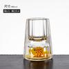 Creative Crystal Baijiu Cup High-Grade Jinshan Cup Gold Foil Baijiu Cup Household One-Bite Cup Set Wine Set Gift Box Packaging