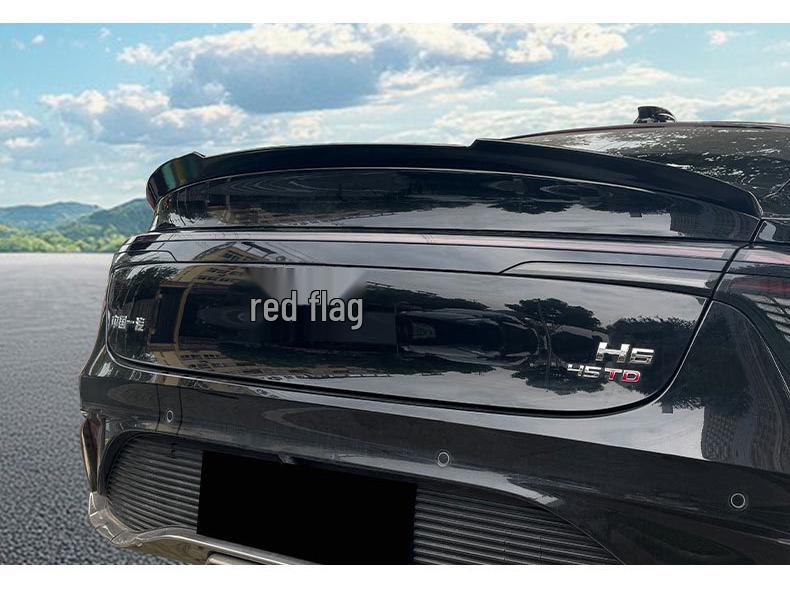 Universal Carbon Fiber Rear Spoiler for Hongqi H6 - No-Drill Wind Deflector