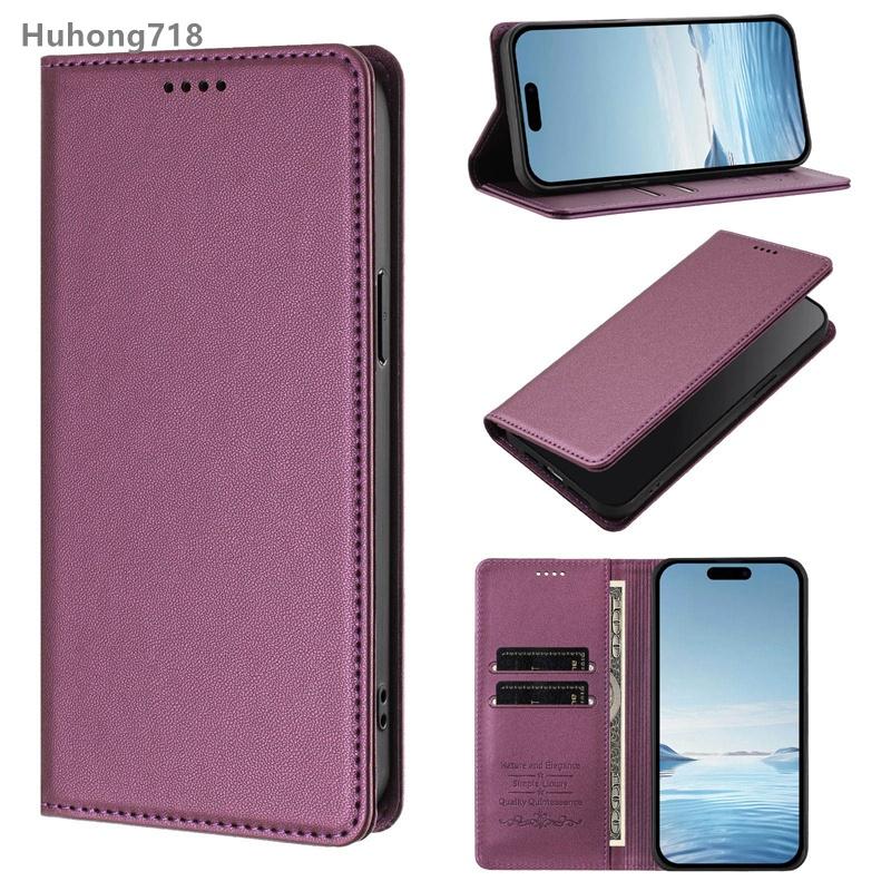 Magnetic Flip Case for Redmi Note 12R 14 15 Pro Plus 4G 5G with Card Holder Stand Protection Cover
