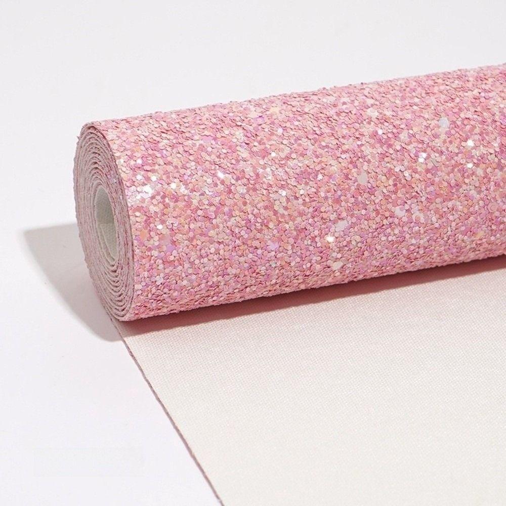 Colorful Glitter Glitter PVC Leather Fabric Sparkling Powder Faux Leather Bag Making Material