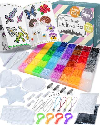 [Harris Lab] Set Mărgele Termice 2.6mm Mini "Set Deluxe" 48 culori 250 modele 25000 mărgele Alb Negru +1500 fiecare Mărgele Termice Mini Mărgele Termice Mini Mărgele