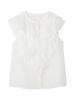 Lily Brown Mini Frill Blouse LWFT254005 White Women's